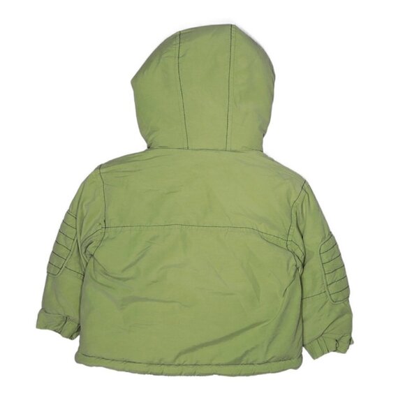 London Fog Puffer Coat Green Fleece Lined - Picture 2 of 15